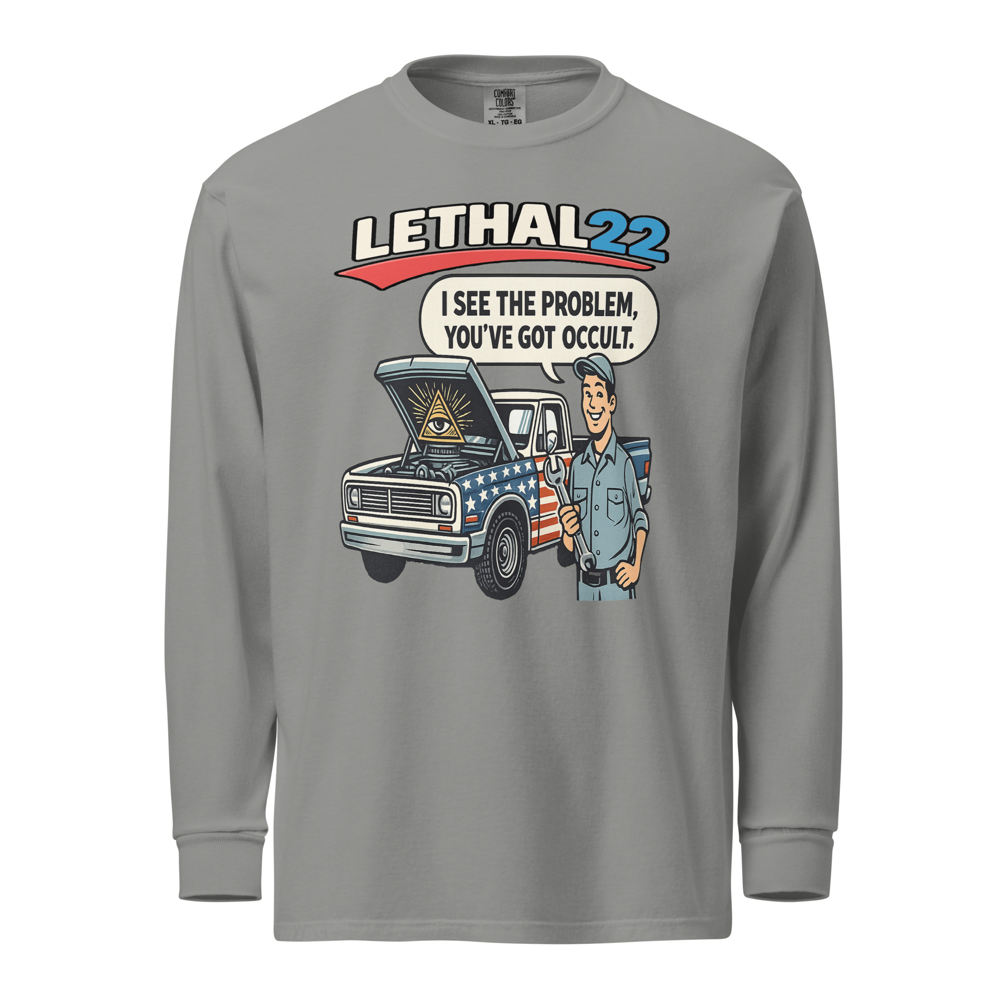 "I See The Problem… You’ve Got Occult" heavyweight long-sleeve shirt - Image 3