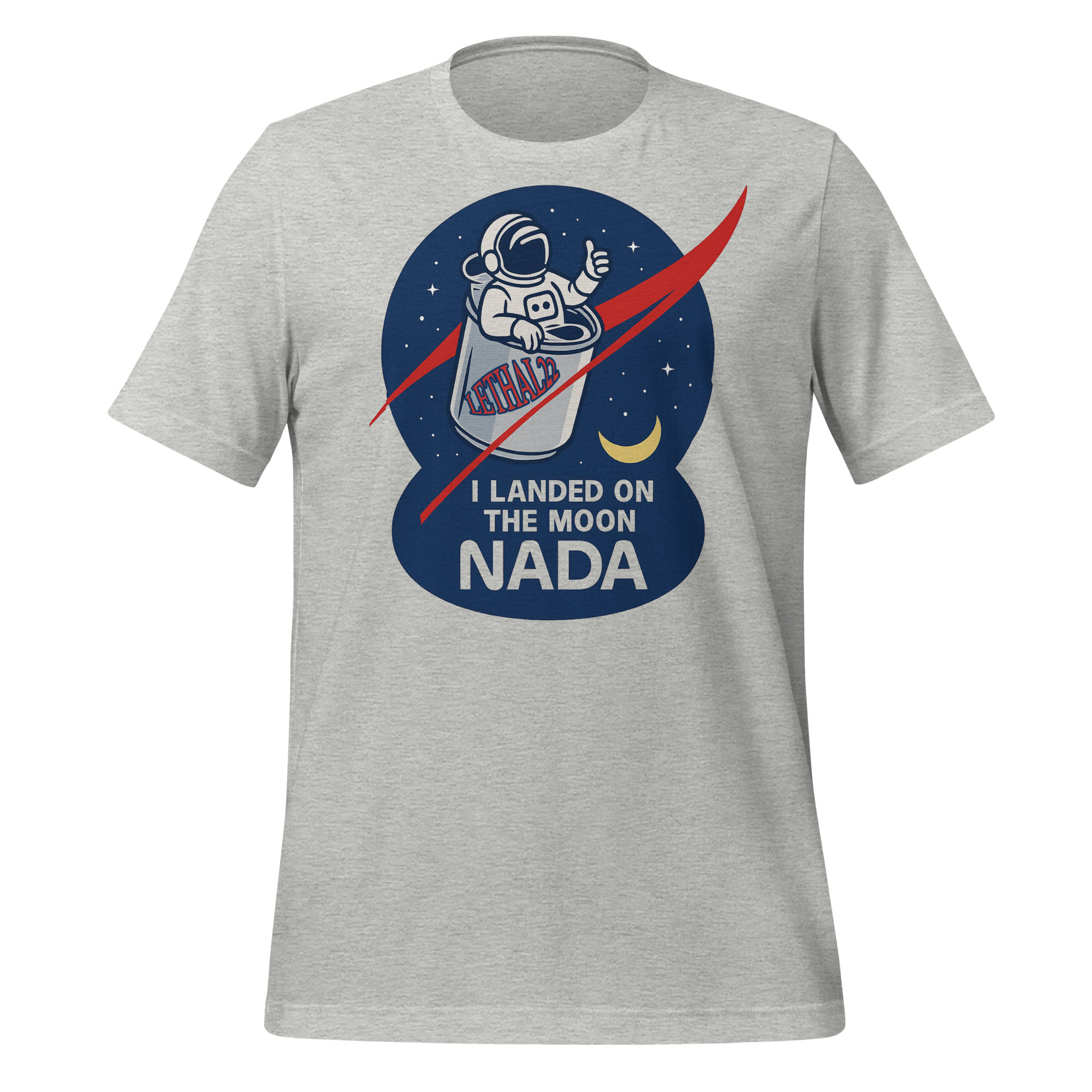 I Landed on the Moon… NADA 🚀🍺 - Unisex t-shirt - Image 9