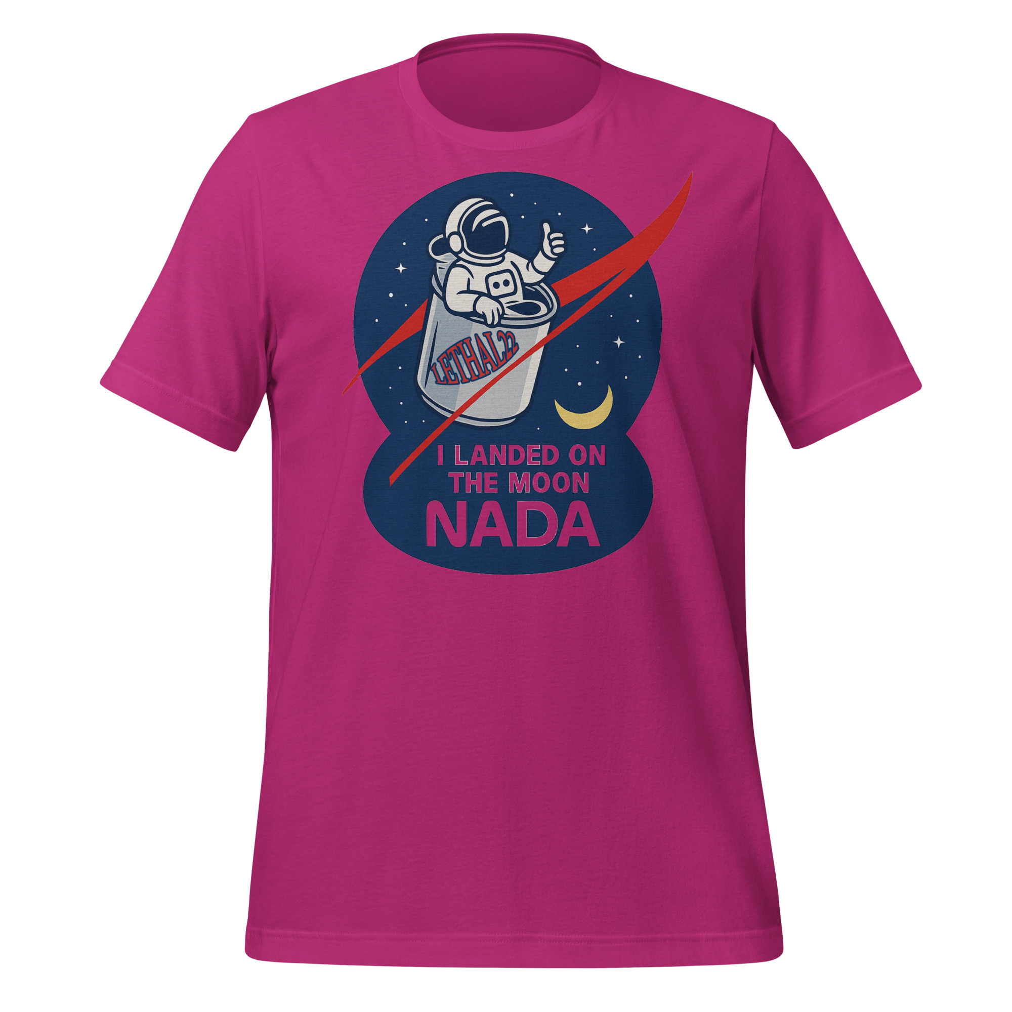 I Landed on the Moon… NADA 🚀🍺 - Unisex t-shirt - Image 8