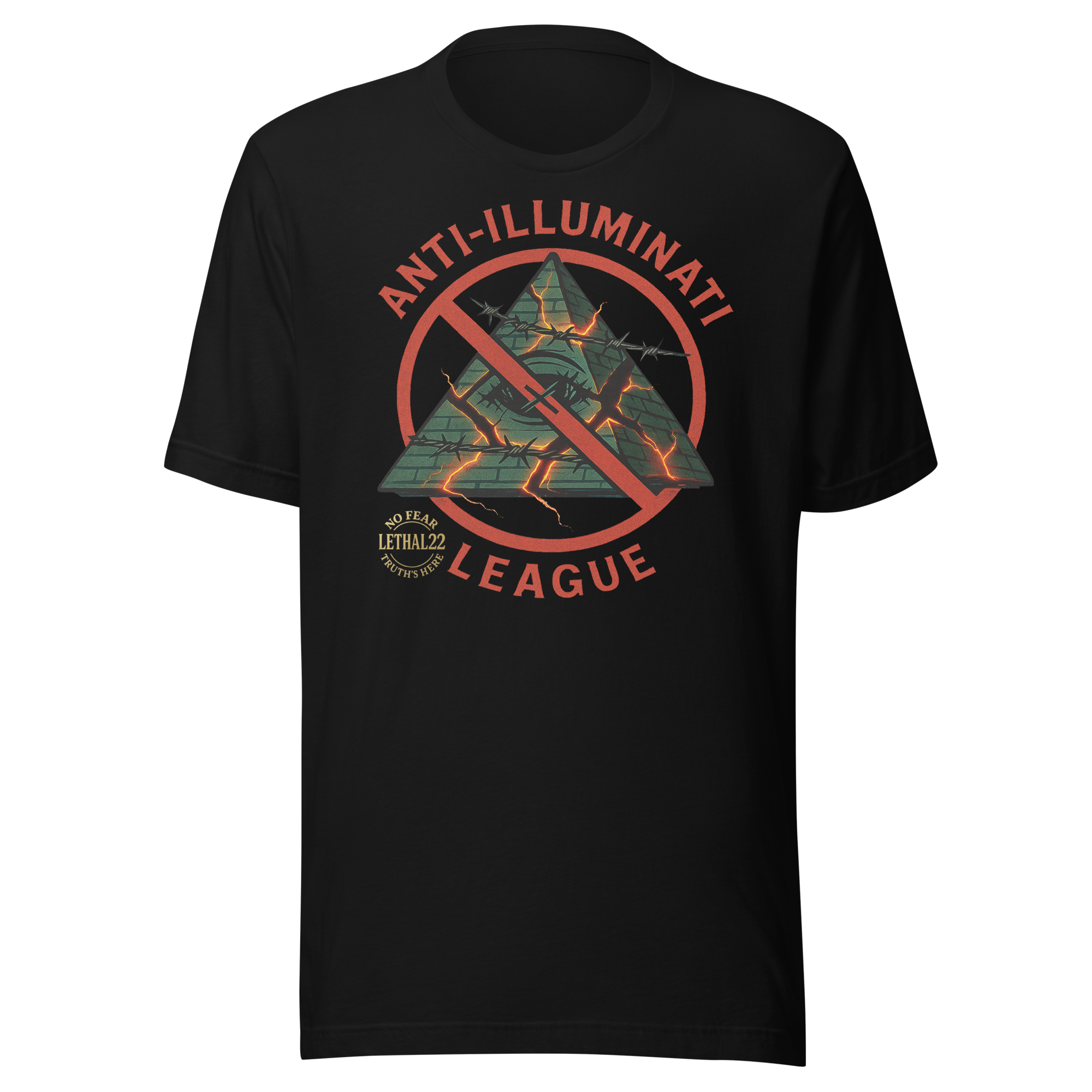 ANTI-ILLUMINATI LEAGUE — NO FEAR EDITION - Unisex T-Shirt
