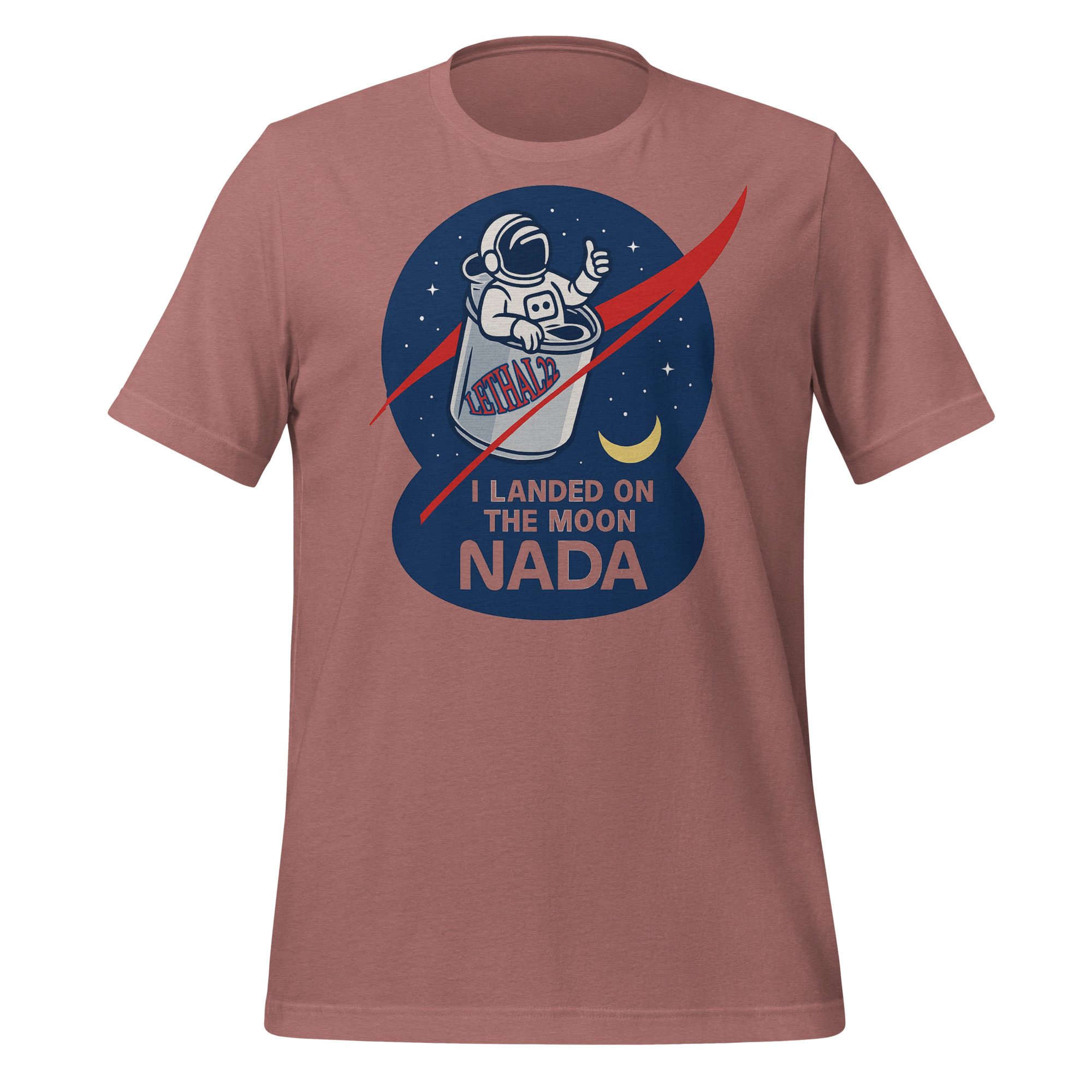 I Landed on the Moon… NADA 🚀🍺 - Unisex t-shirt - Image 7