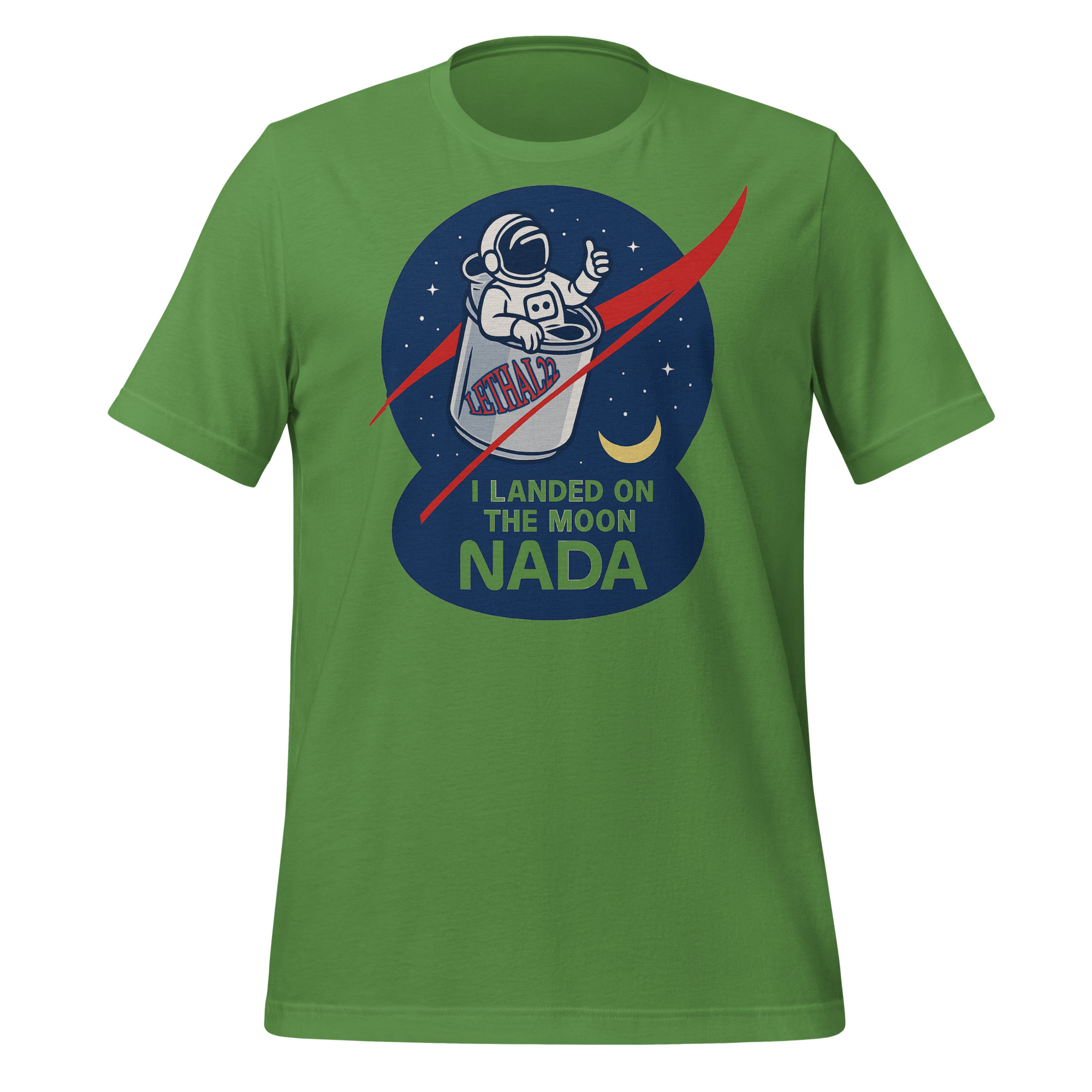 I Landed on the Moon… NADA 🚀🍺 - Unisex t-shirt - Image 6