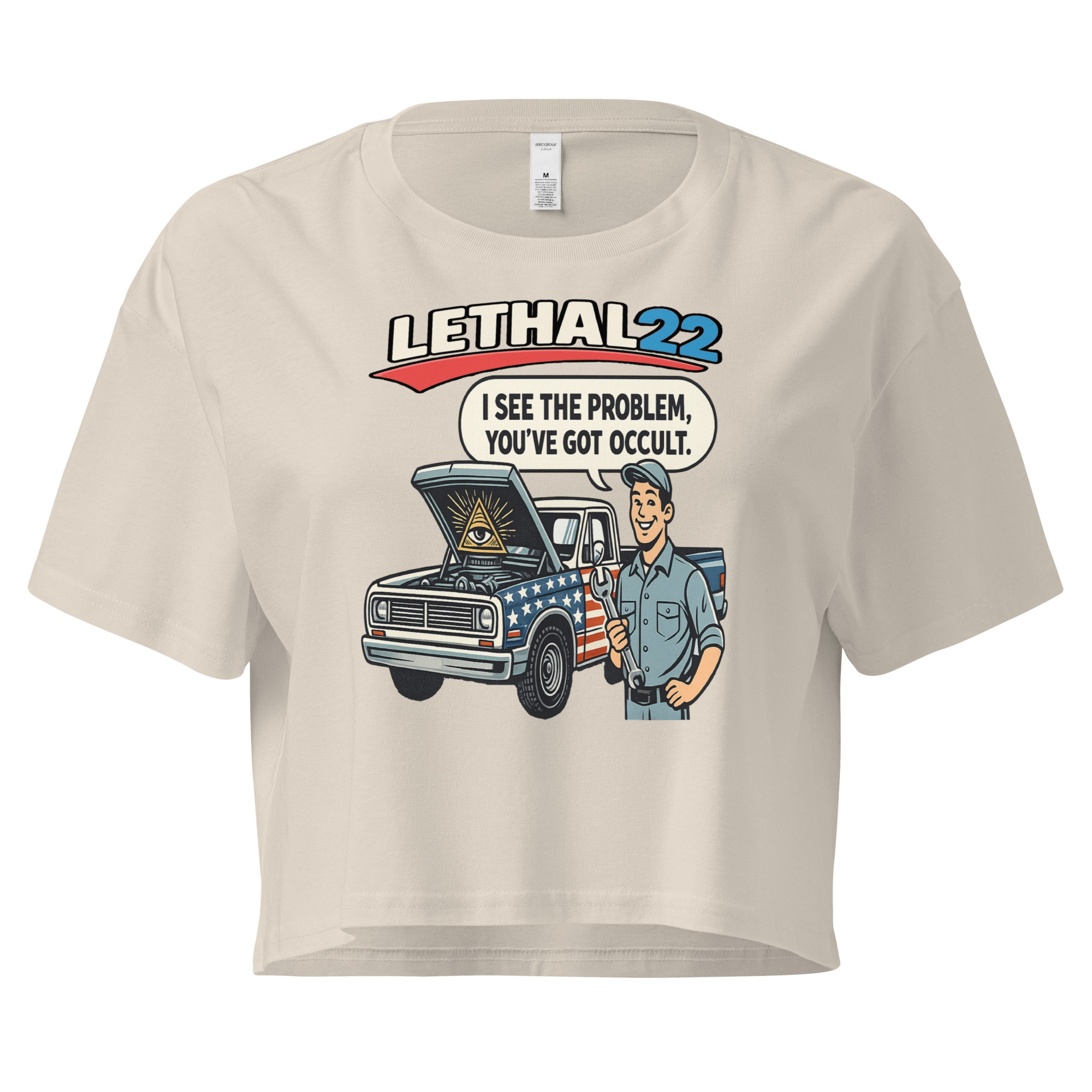 "I See The Problem… You’ve Got Occult" - Women’s crop top - Image 4