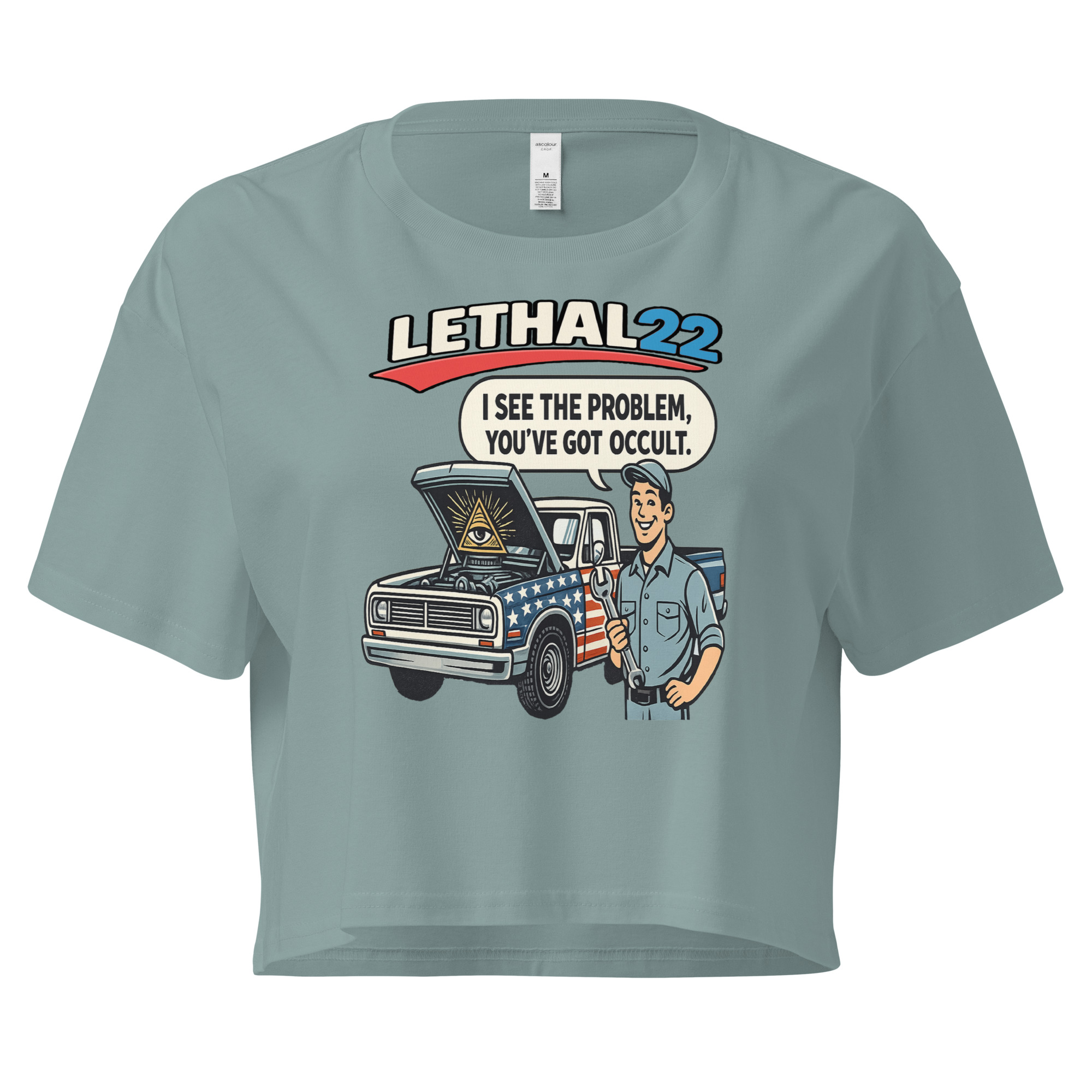 "I See The Problem… You’ve Got Occult" - Women’s crop top - Image 3