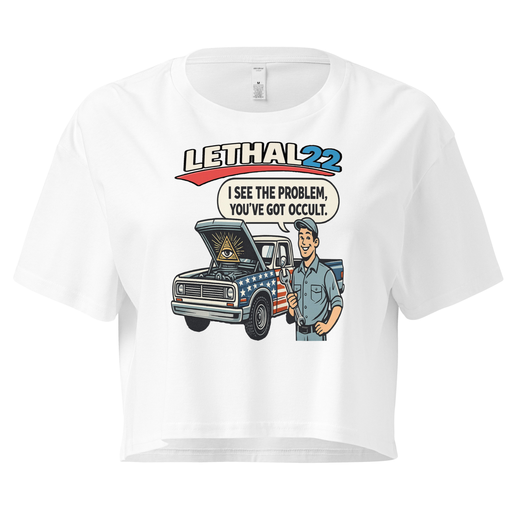 "I See The Problem… You’ve Got Occult" - Women’s crop top - Image 5